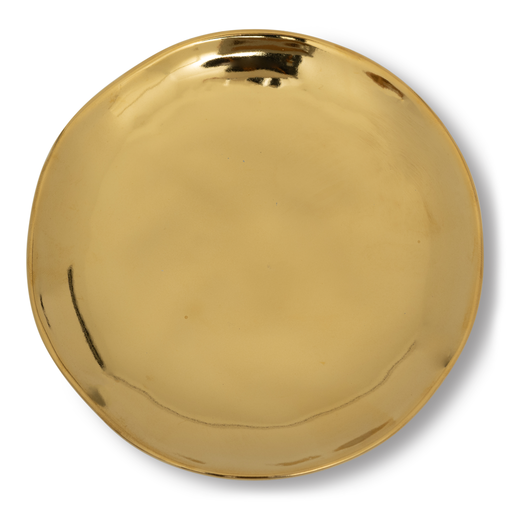 Assiette Bonjour Ø 14 cm - dorée (lot de 4)