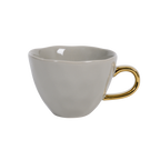 Goedemorgen kopje cappuccino / thee Ø11 cm - Grijze Morn (set van 4)