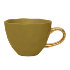Good Morning kopje cappuccino/thee Ø11 cm - ambergroen (set van 4)