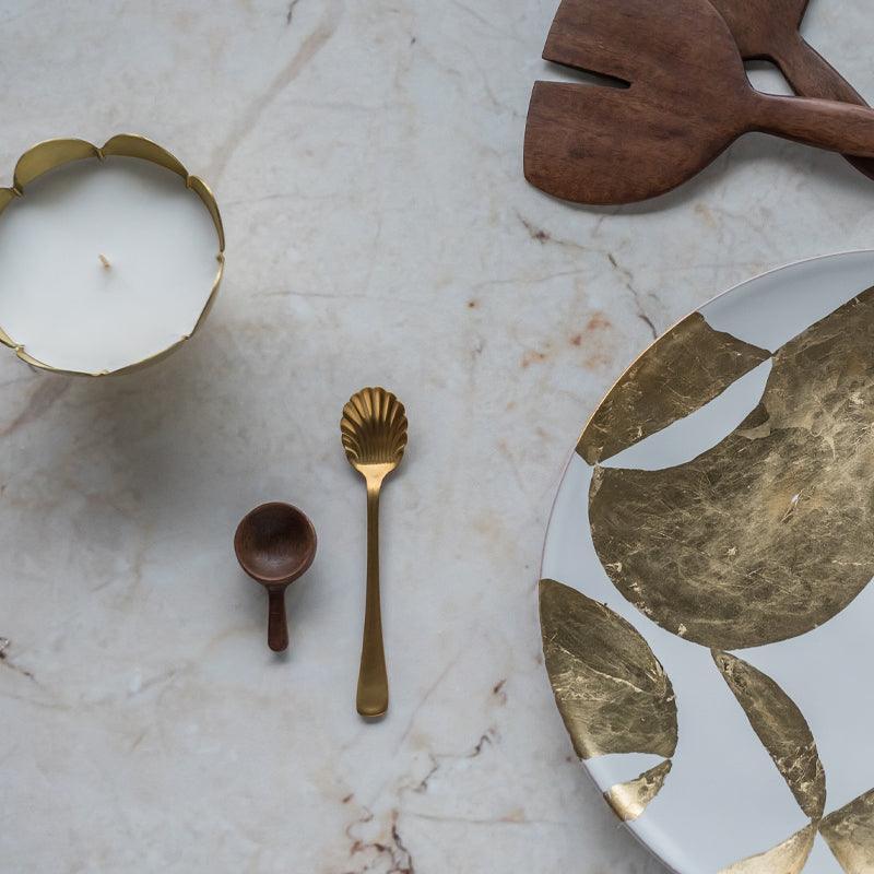 Set van 4 gouden lepels in geschenkverpakking