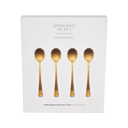 Set van 4 gouden lepels in geschenkverpakking