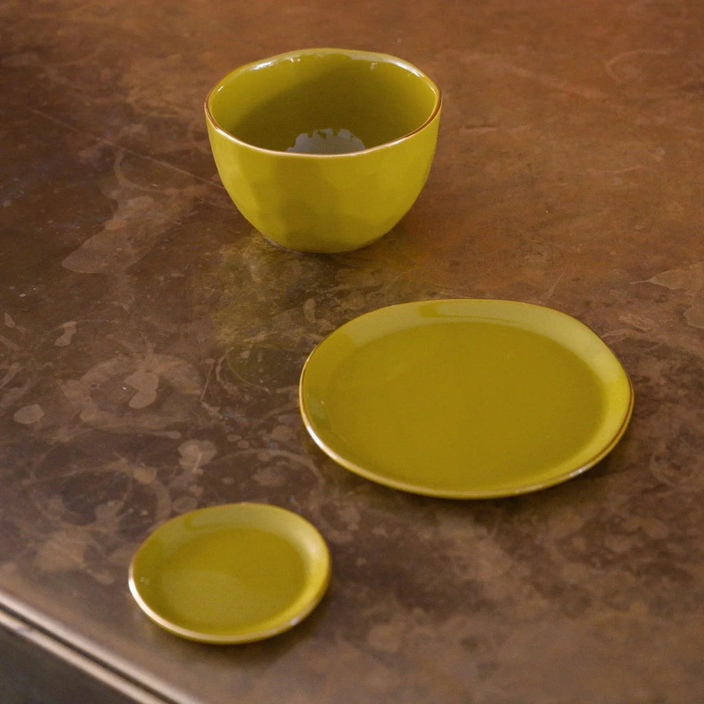 Goedemorgen kom Ø14 cm - ambergroen (set van 4)