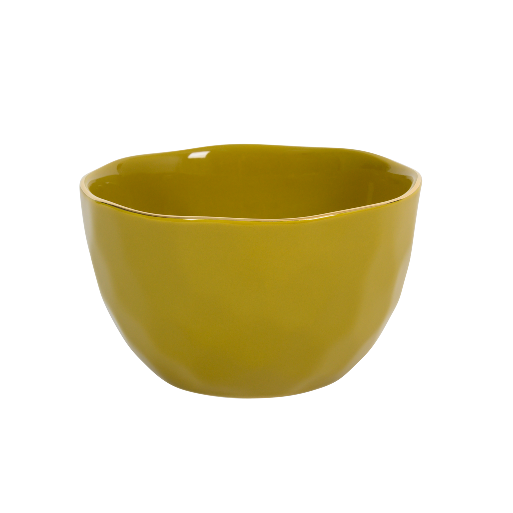 Goedemorgen kom Ø14 cm - ambergroen (set van 4)