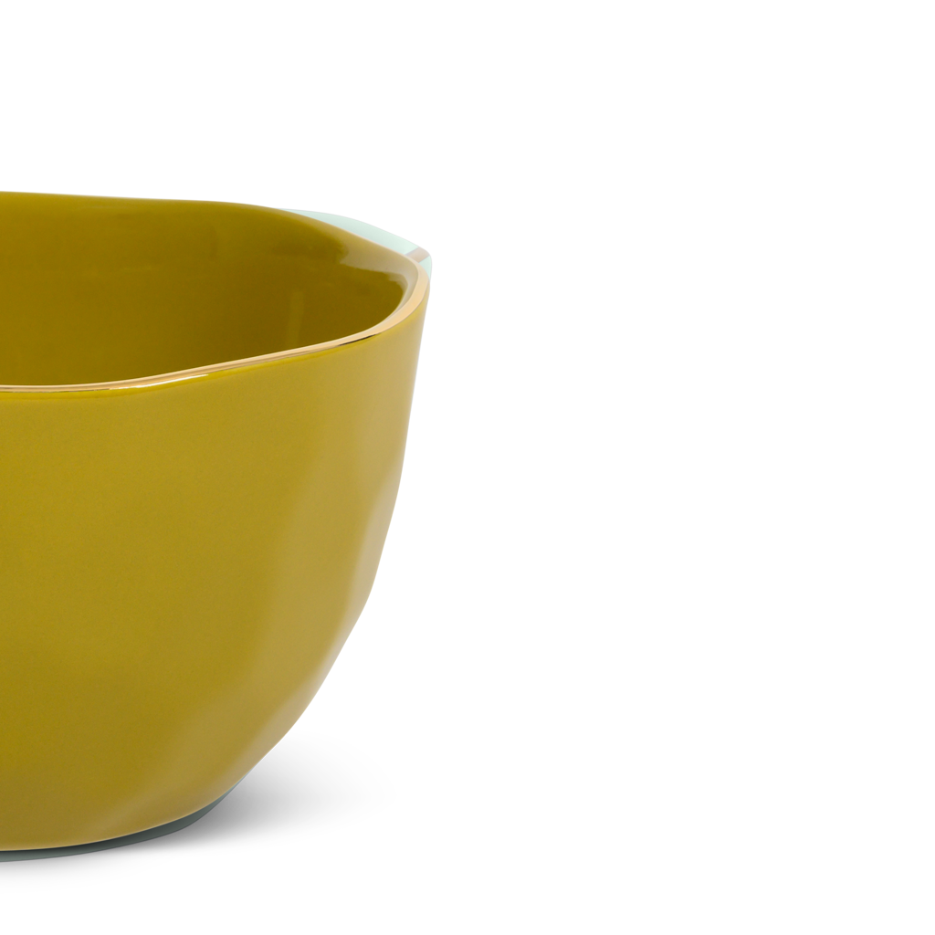Goedemorgen kom Ø14 cm - ambergroen (set van 4)