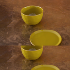 Goedemorgen kom Ø14 cm - ambergroen (set van 4)