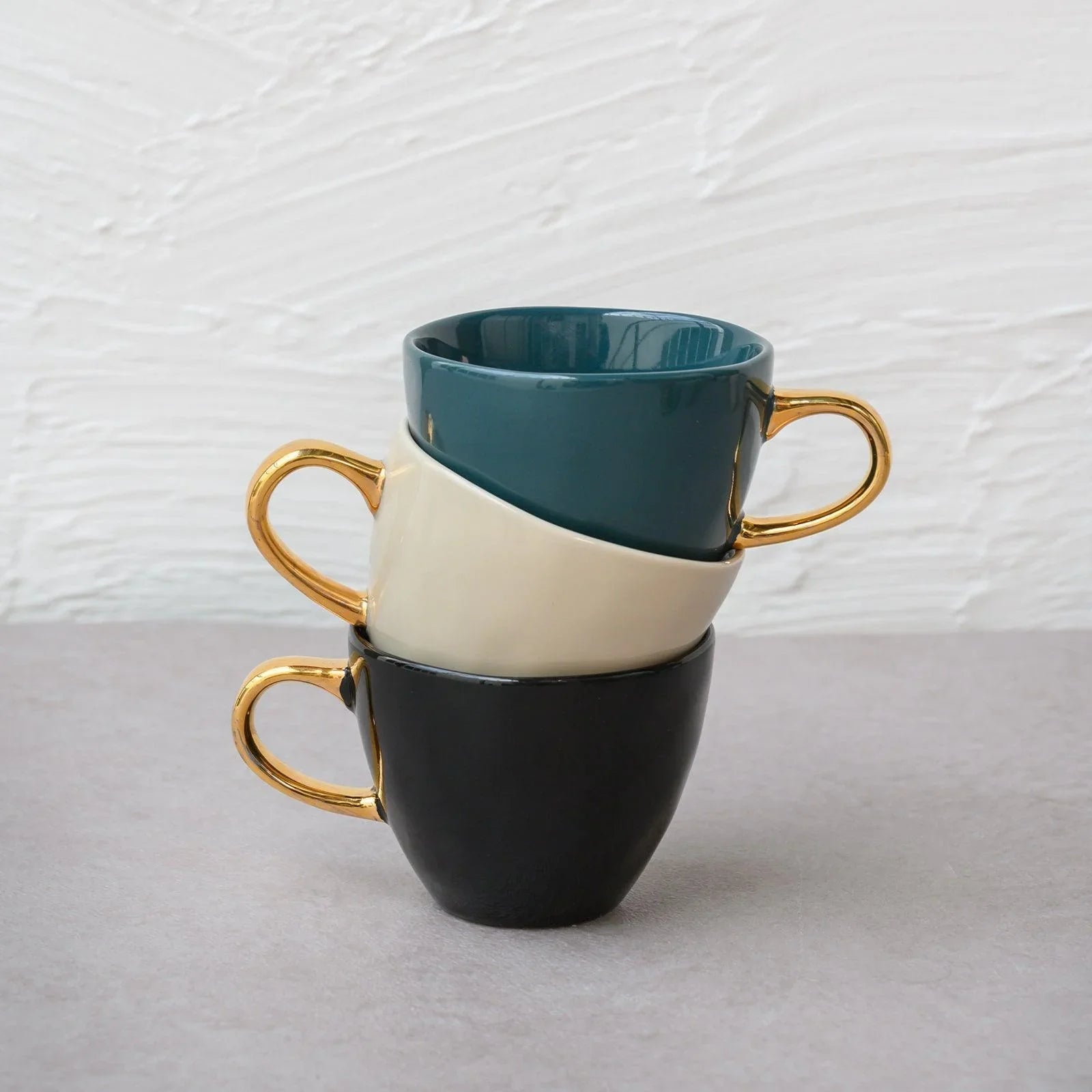 Goodmorning koffiekopje Ø8 cm - Grijze Morgen (set van 4)