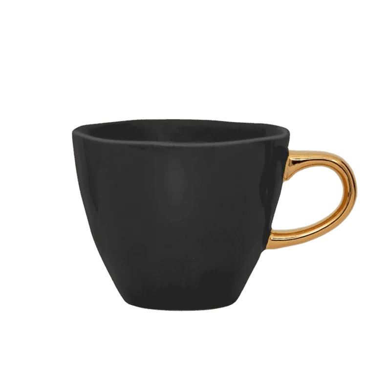 Good Morning koffiekopje Ø8 cm - zwart (set van 4)