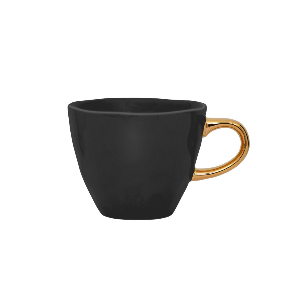 Good Morning koffiekopje Ø8 cm - zwart (set van 4)