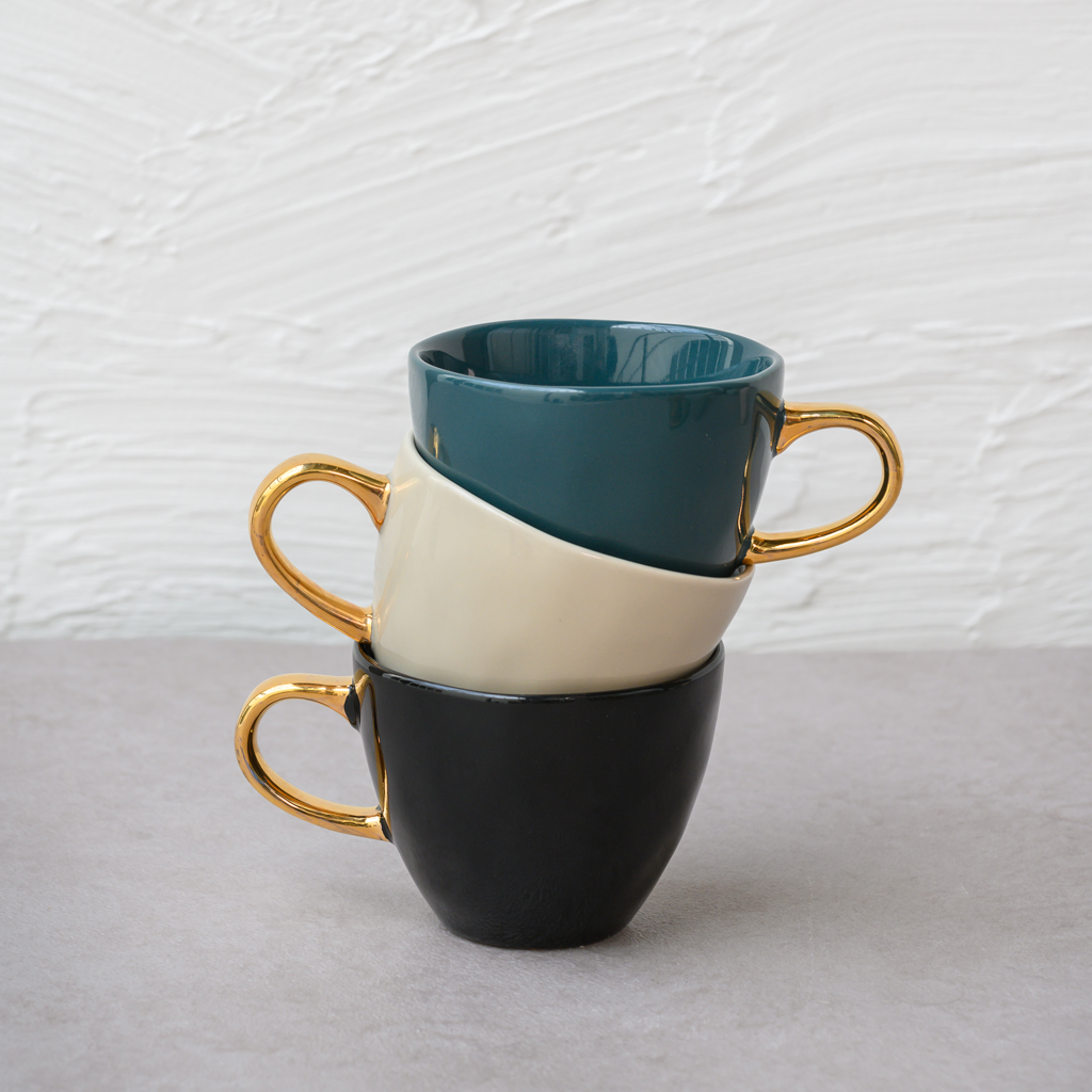 Good Morning koffiekopje Ø8 cm - zwart (set van 4)