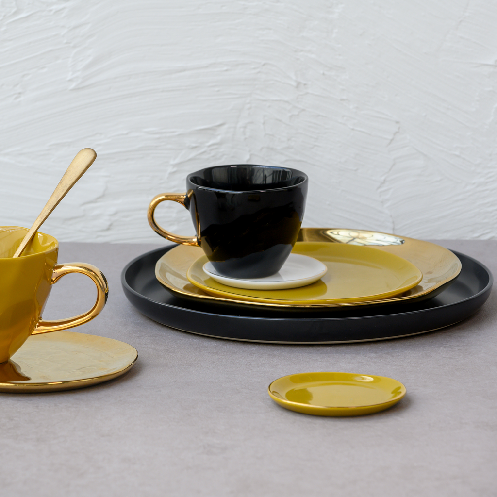 Good Morning koffiekopje Ø8 cm - zwart (set van 4)