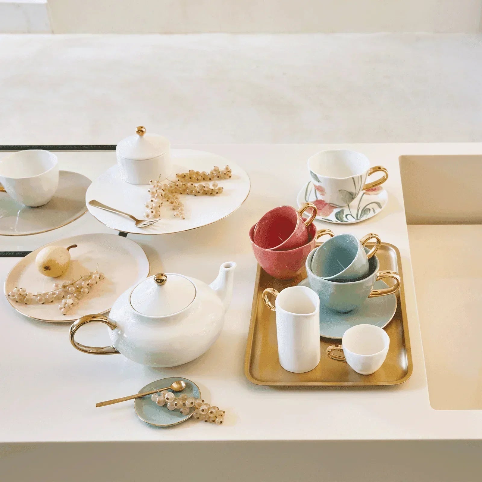 Good Morning koffiekopje Ø8 cm - Celadon (set van 4)