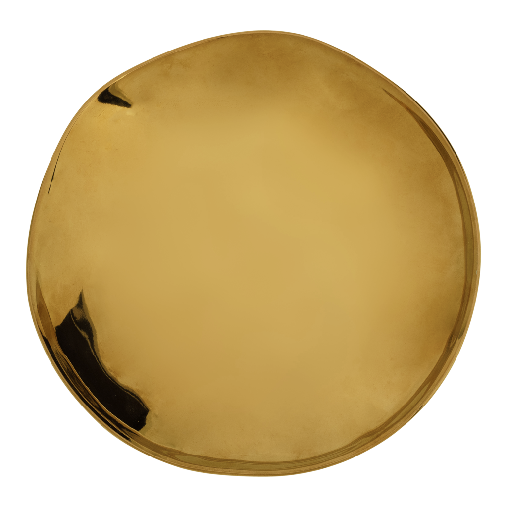 Good Morning bord Ø21 cm - Goud (set van 4)