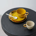 Good Morning bord Ø21 cm - Goud (set van 4)