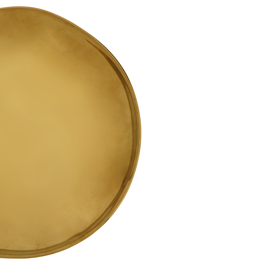 Good Morning bord Ø21 cm - Goud (set van 4)
