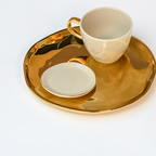 Good Morning bord Ø21 cm - Goud (set van 4)