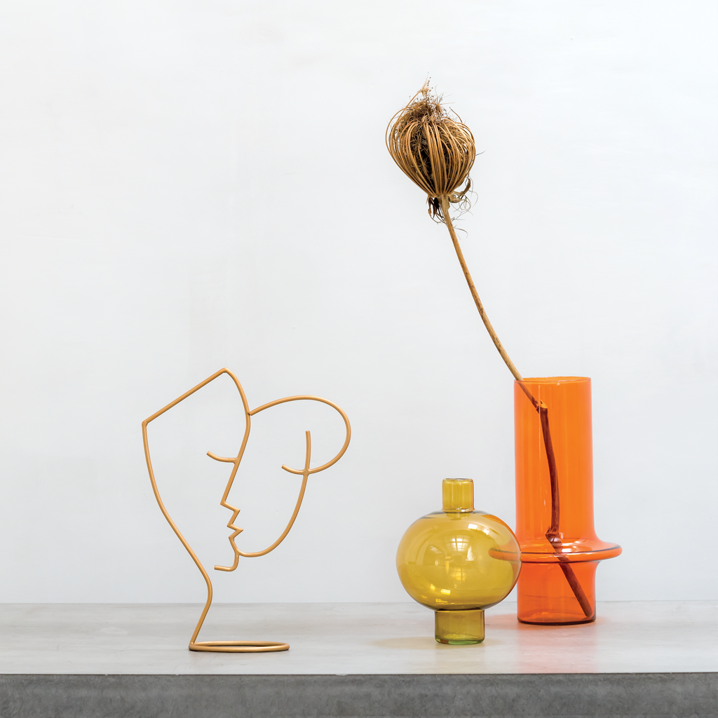 Vaas van gerecycled glas