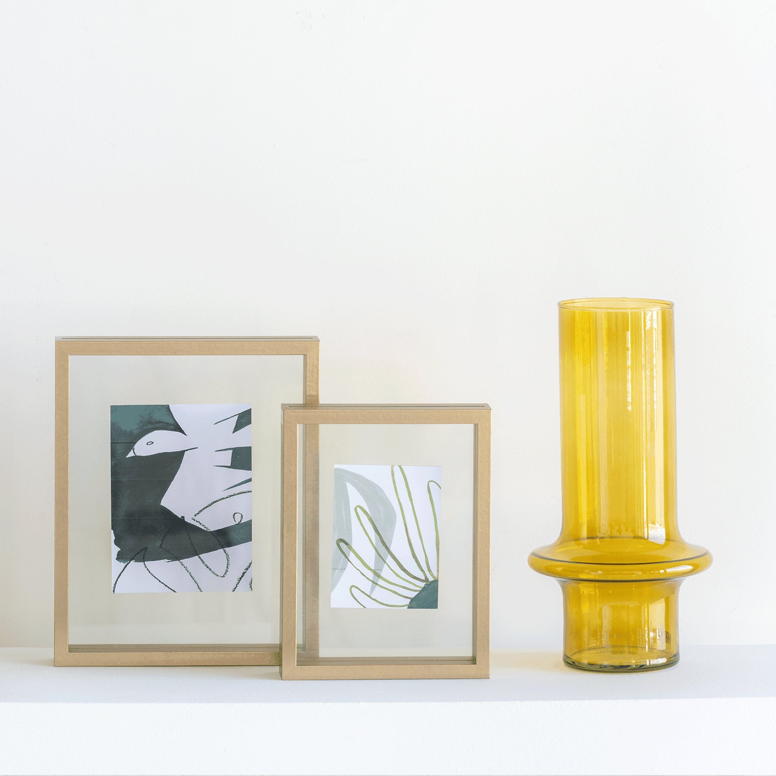 Vaas van gerecycled glas