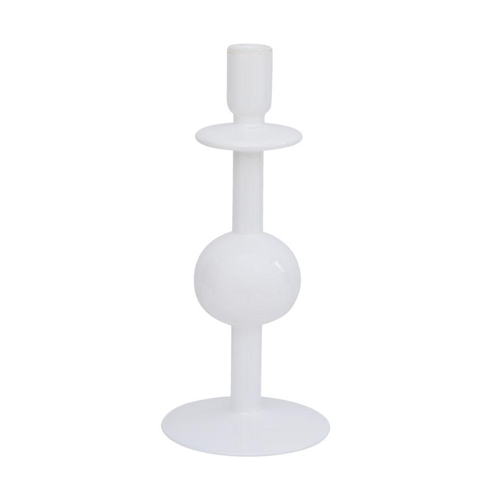 Kandelaar van gerecycled glas 'Bulb', 30 cm
