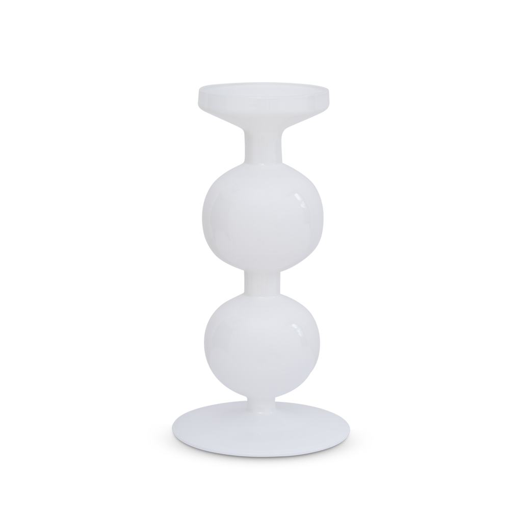 Kandelaar van gerecycled glas Bulb, 25 cm