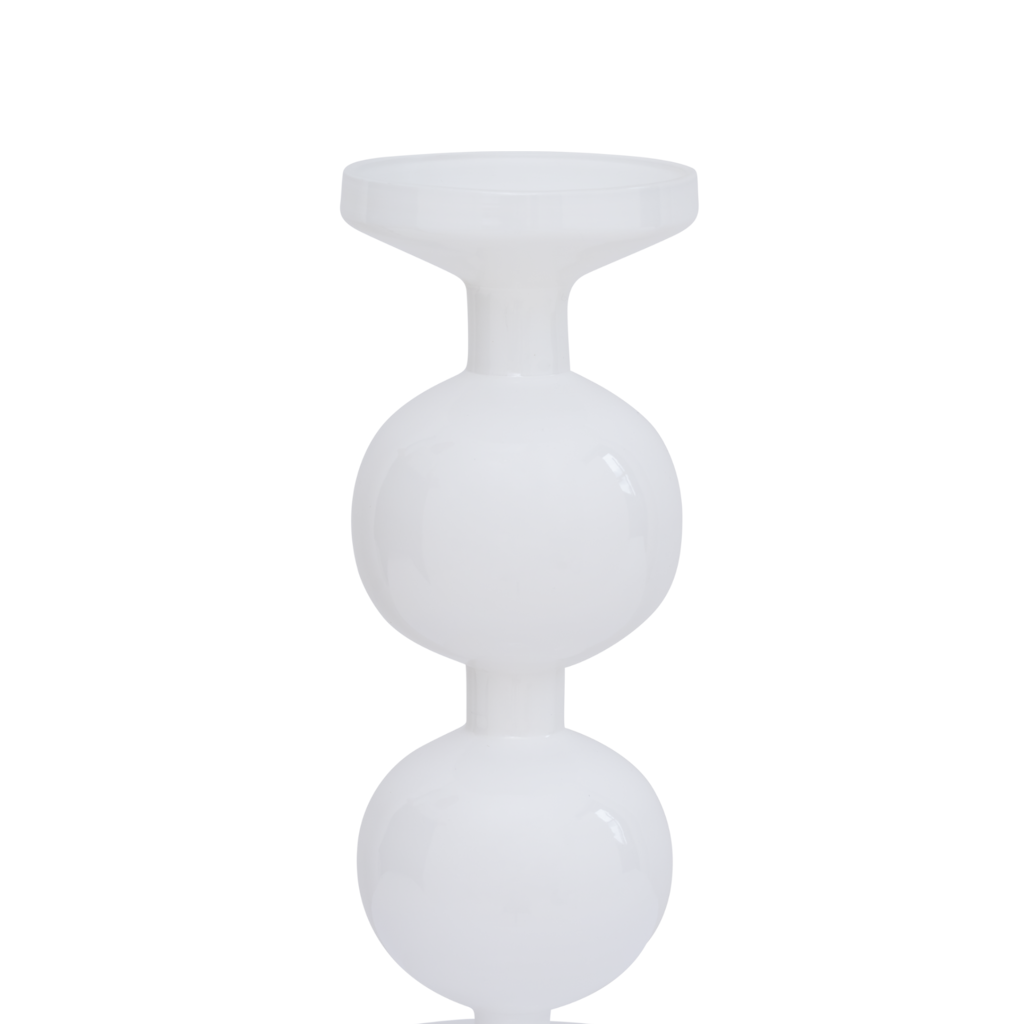 Kandelaar van gerecycled glas Bulb, 25 cm