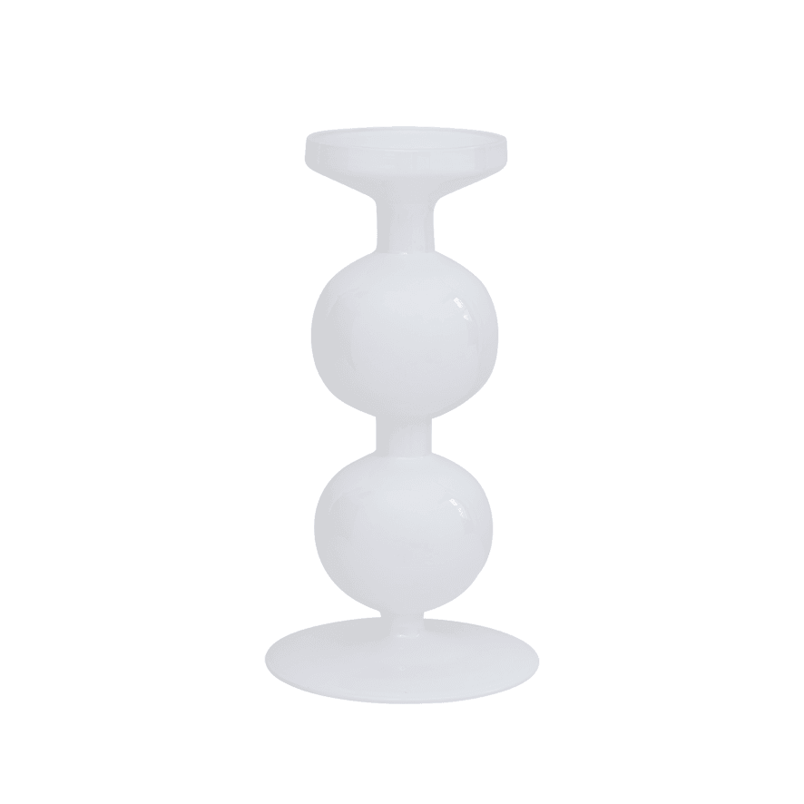 Kandelaar van gerecycled glas Bulb, 25 cm