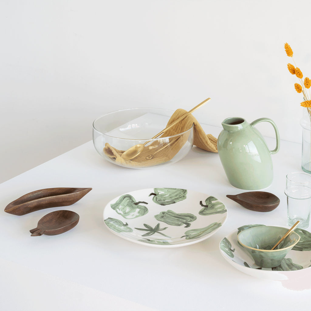 Mangohouten kom Banaan (set van 4)