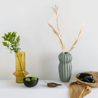 Set van 4 mangohouten kommen met ananas