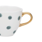 Good Morning koffiekopje Ø8 cm - blauw, groen, wit (set van 4)