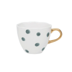 Good Morning koffiekopje Ø8 cm - blauw, groen, wit (set van 4)