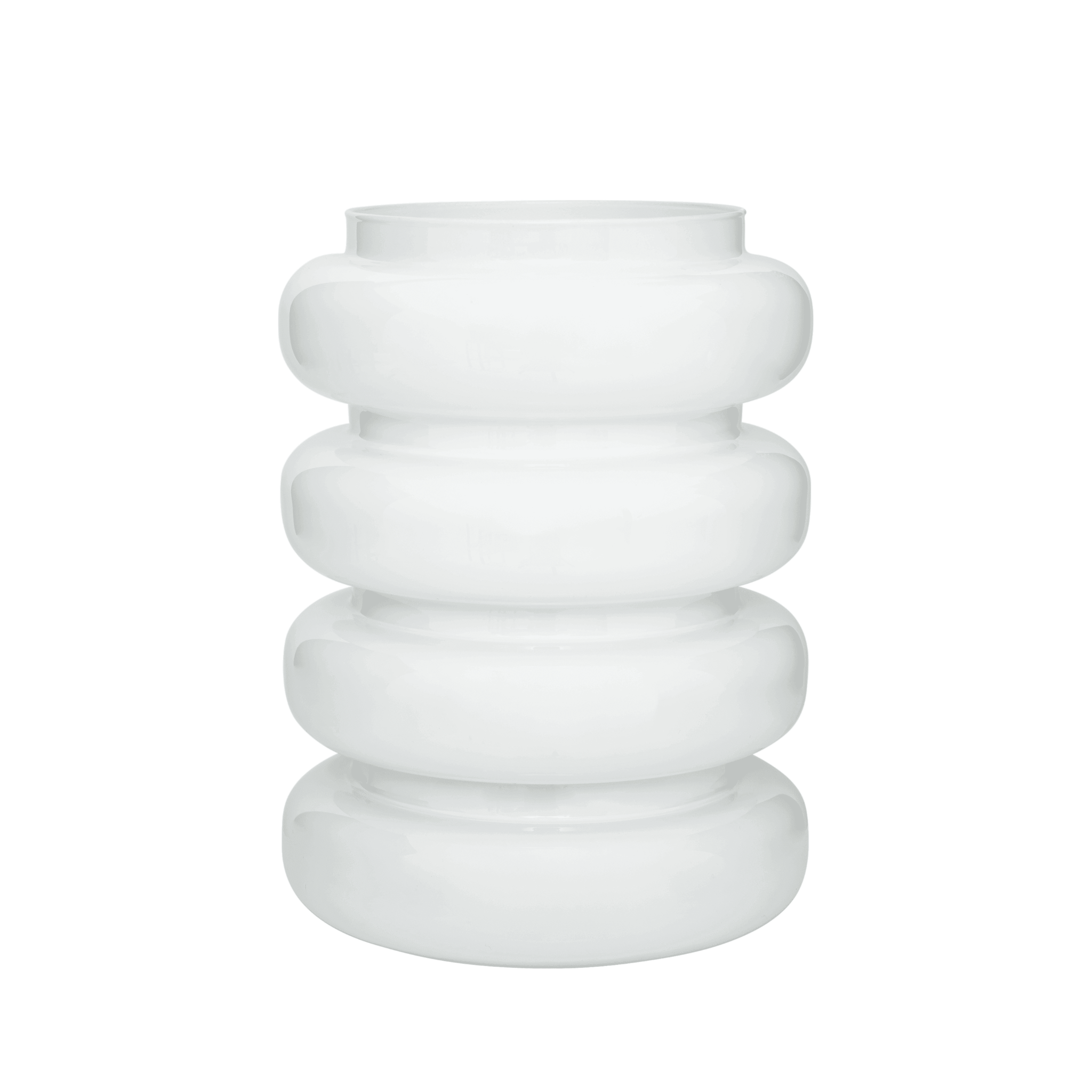 Bolvormige bloemvaas van gerecycled glas