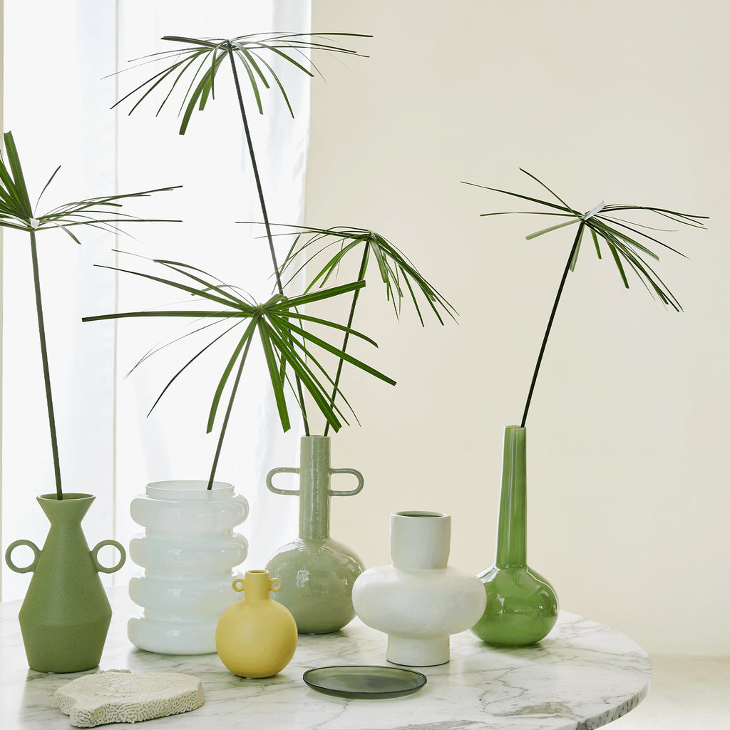 Bolvormige bloemvaas van gerecycled glas