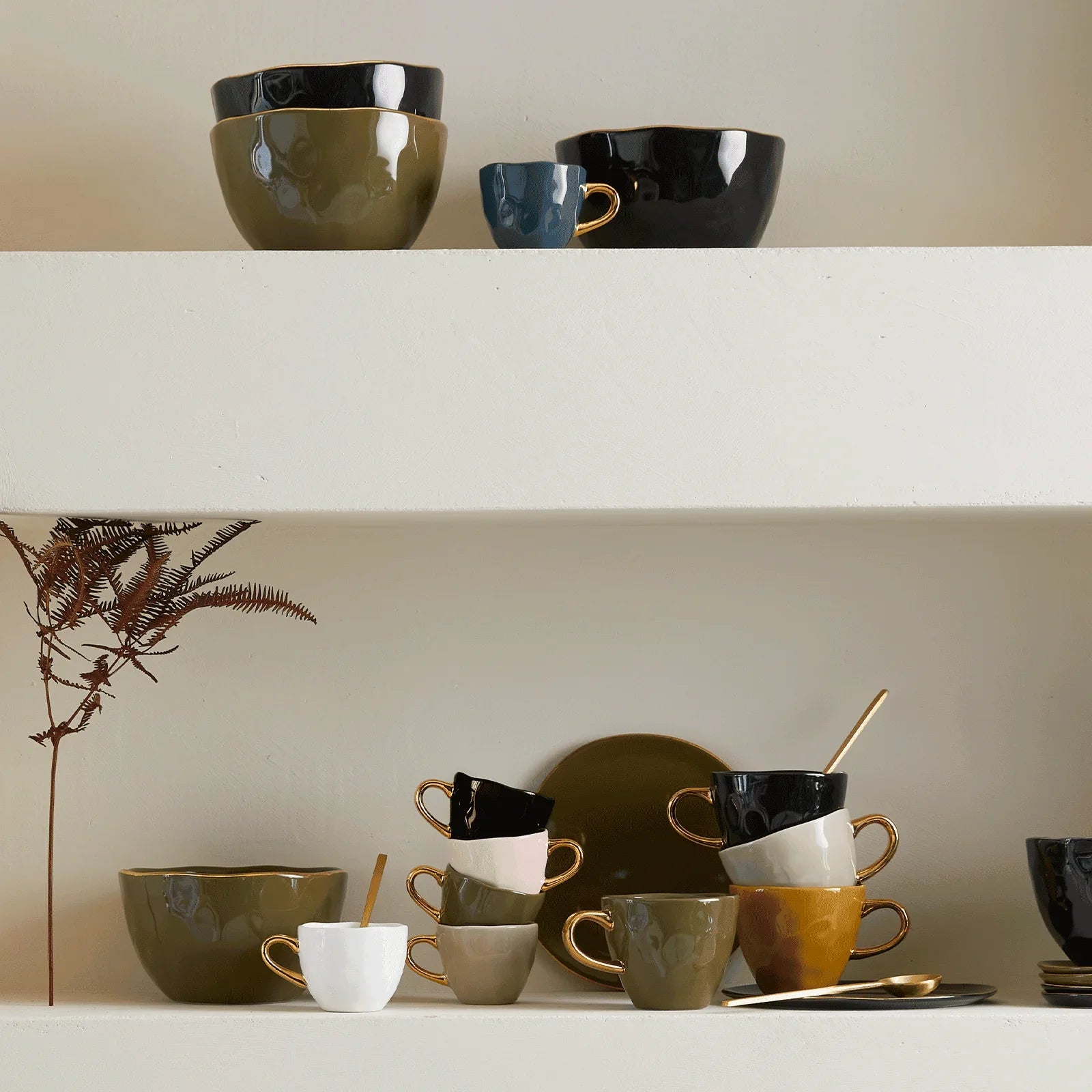 Good Morning kopje Espresso Ø6 cm - Wit (set van 4)