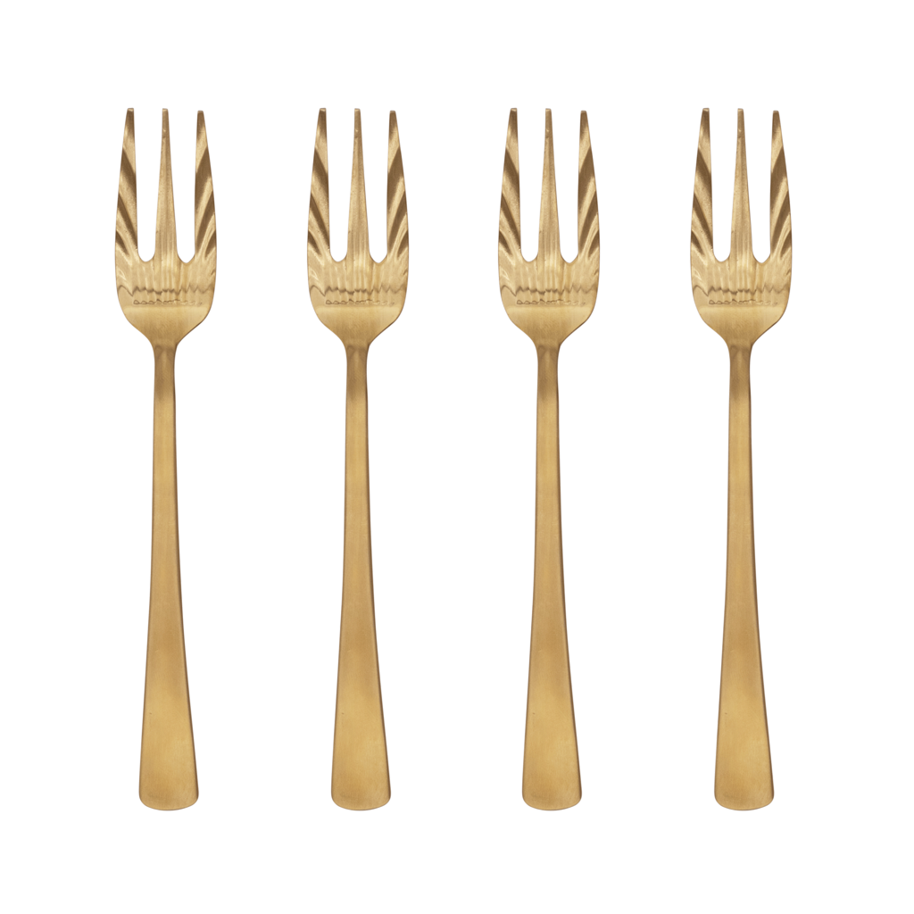 Gouden vorken - set van 4 in geschenkverpakking