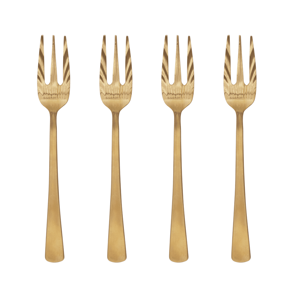 Gouden vorken - set van 4 in geschenkverpakking
