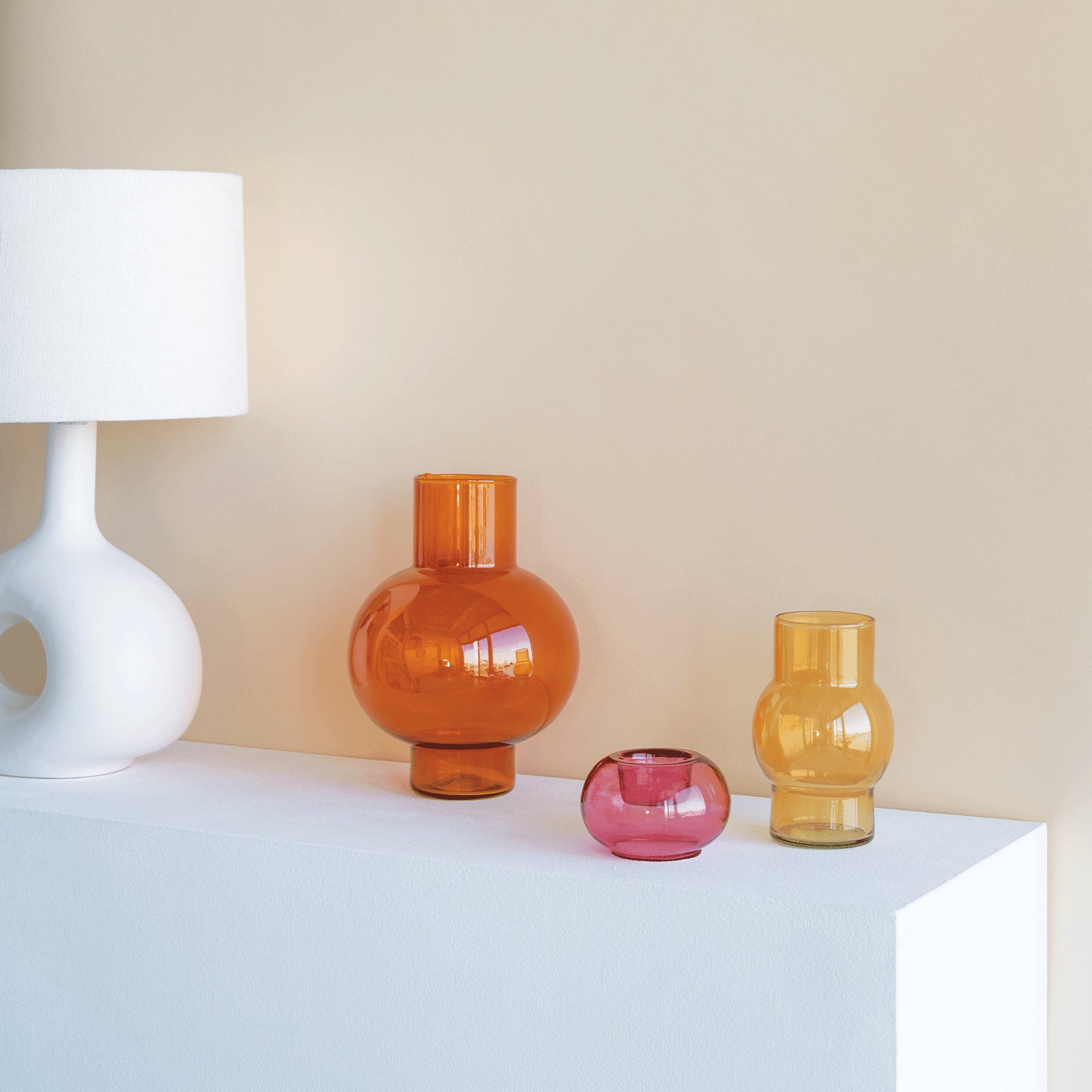 Vaas van gerecycled glas Tummy A