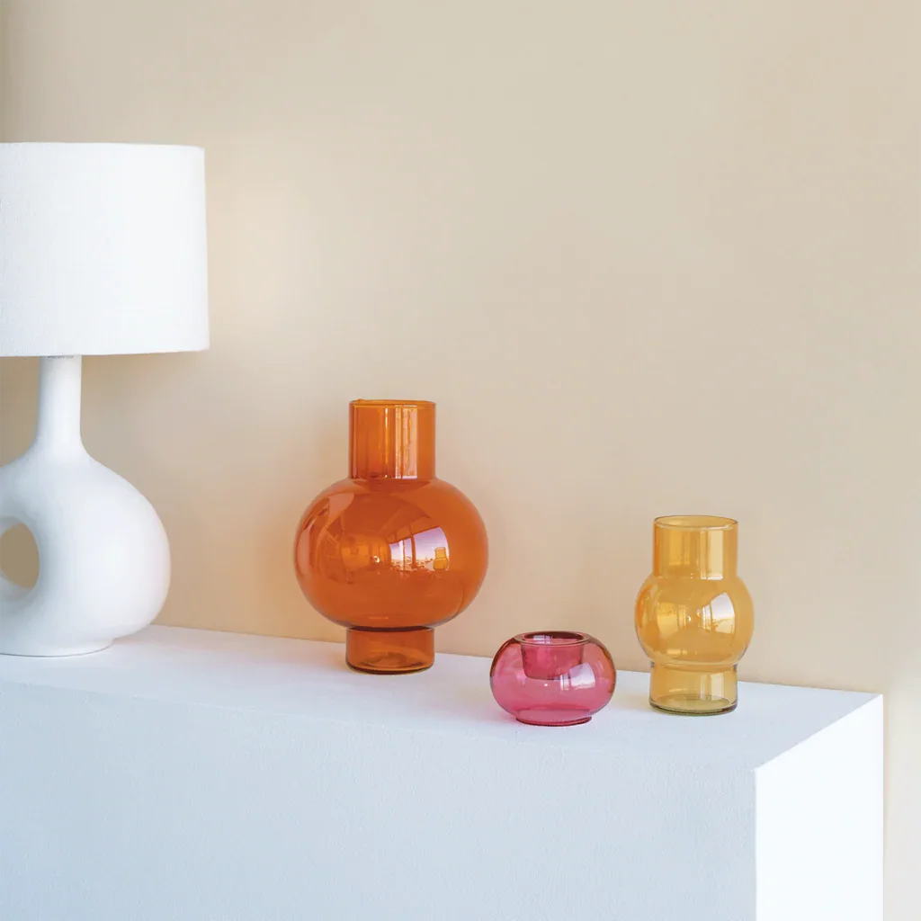 Vaas van gerecycled glas Tummy A
