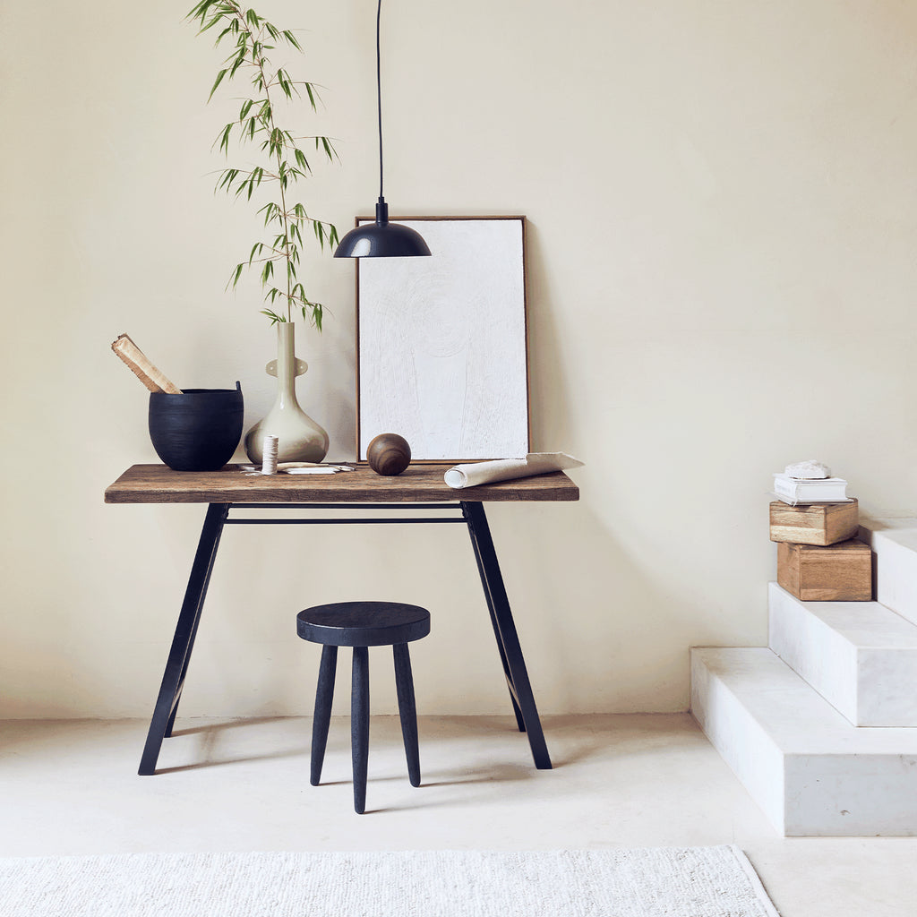 Wandtafel van gerecycled hout en acaciahout