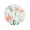 Good Morning bord Ø17 cm - wit / bloemen (set van 4)