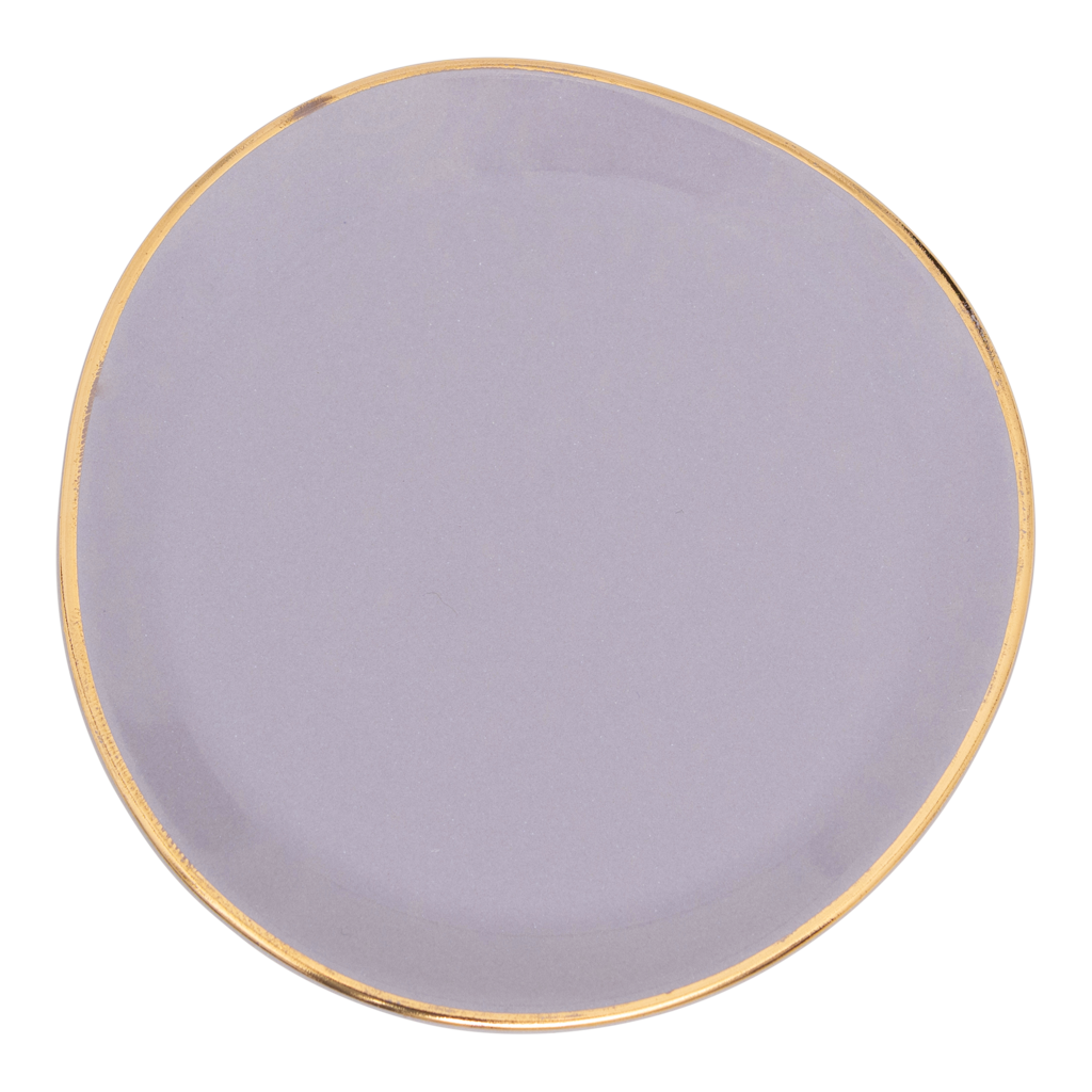 Goedemorgen bord Ø9 cm - lila (set van 4)