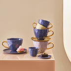 Goedemorgen bord Ø9 cm - lila (set van 4)