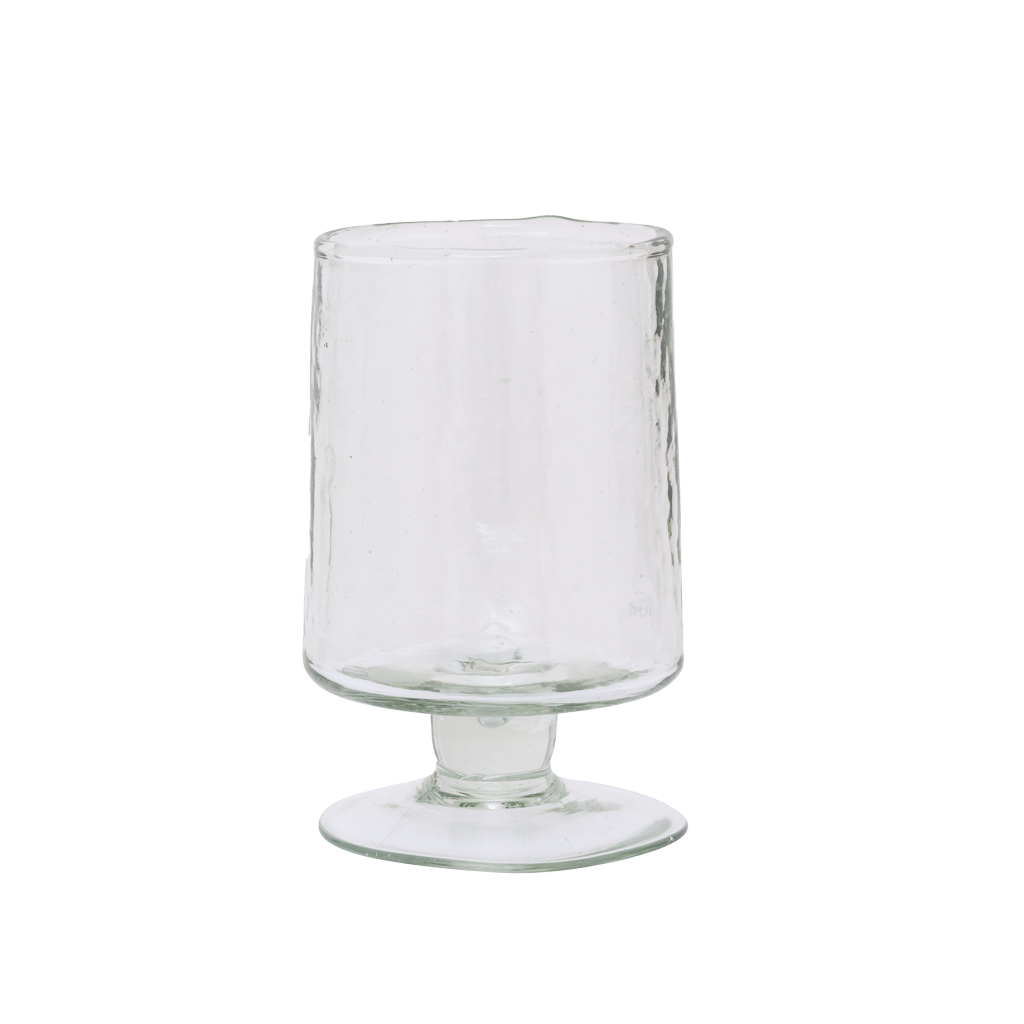Gehamerd transparant wijnglas (set van 4)