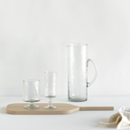 Gehamerd transparant wijnglas (set van 4)