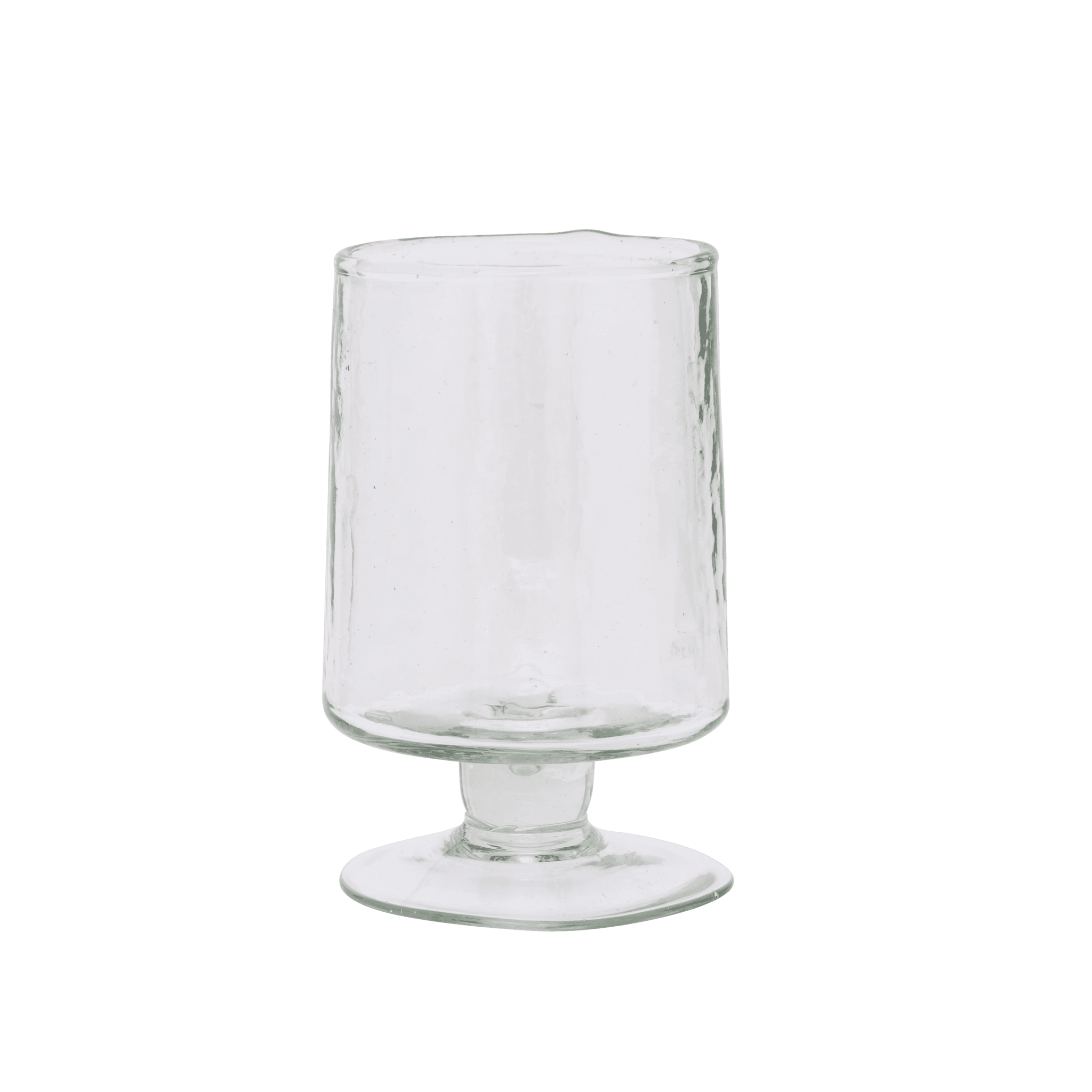 Gehamerd transparant wijnglas (set van 4)