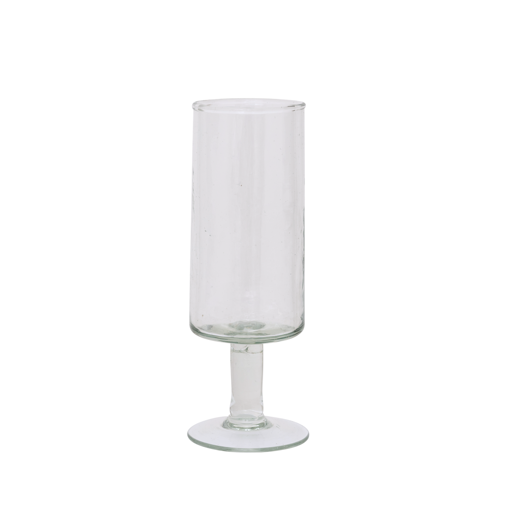 Champagneglas gehamerd transparant (set van 4)