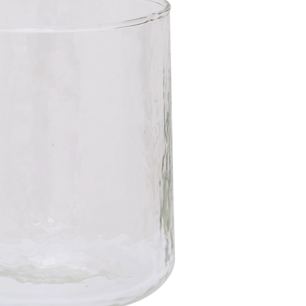 Tumbler gehamerd transparant (set van 4)