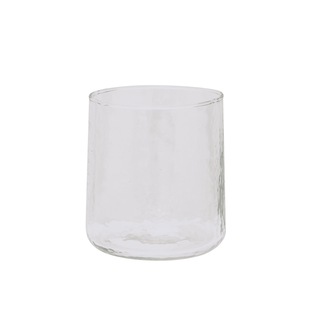 Tumbler gehamerd transparant (set van 4)