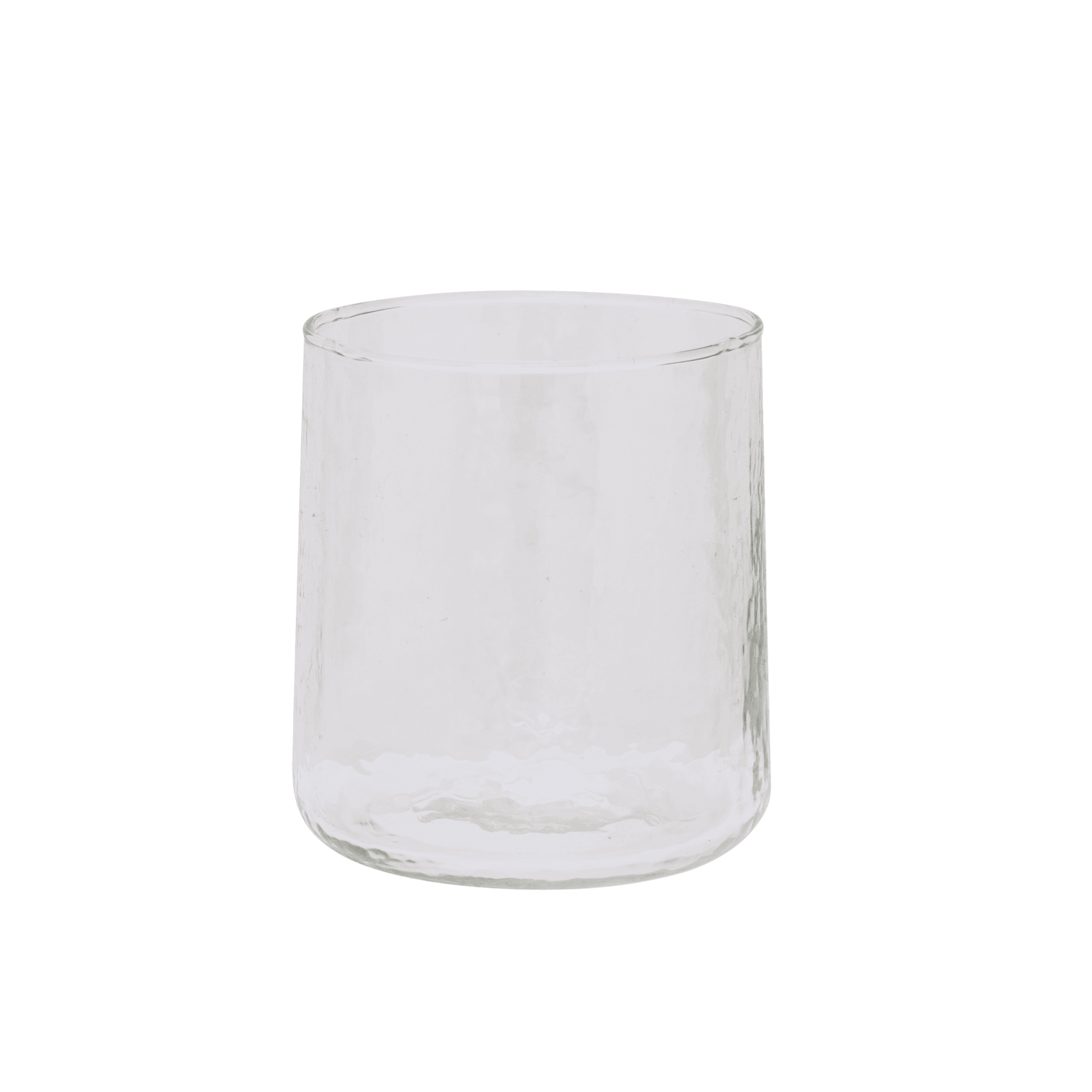 Tumbler gehamerd transparant (set van 4)