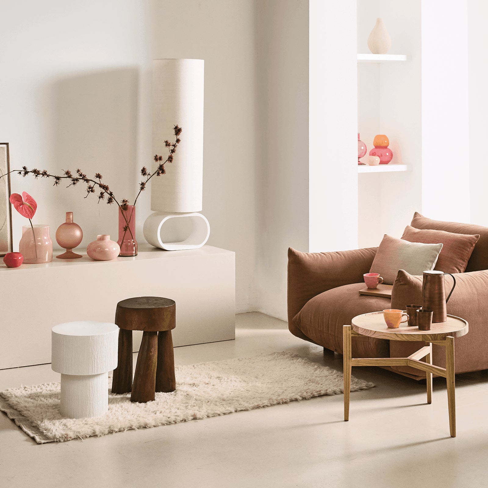Vloerlamp Barletta Wit