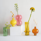 Vaas van gerecycled glas