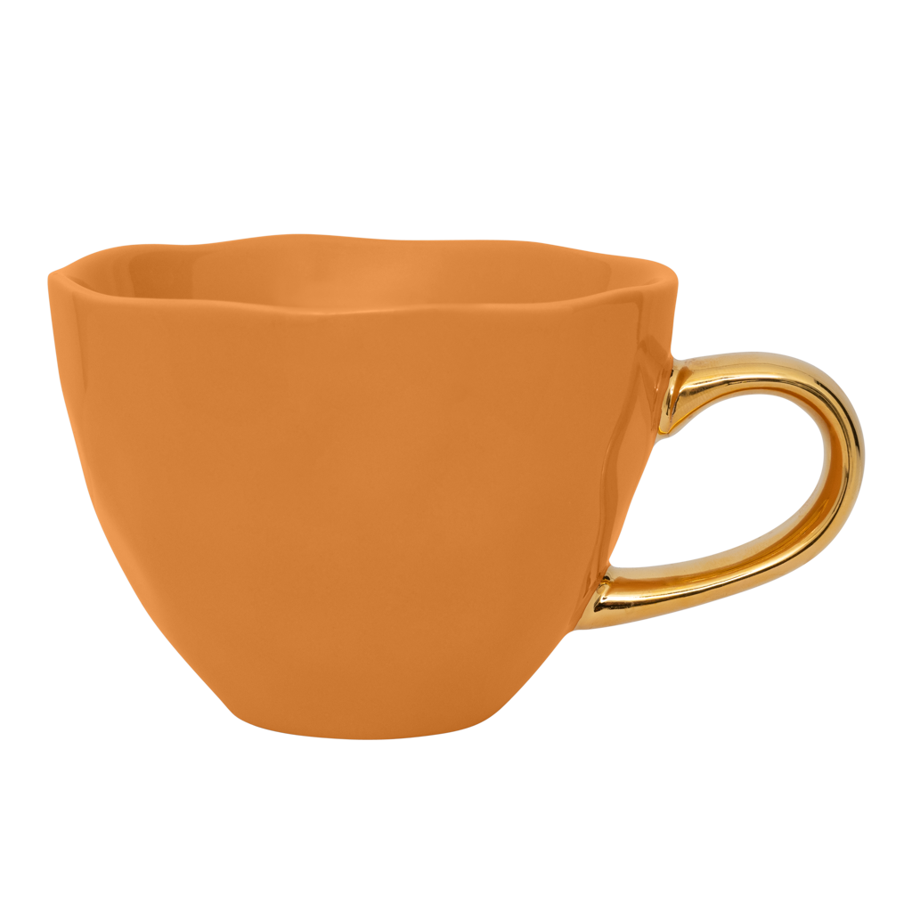 Good Morning cappuccino-/theekop Ø11 cm - karamel (set van 4)
